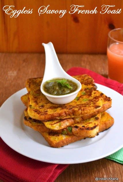 eggless savoury french toast besan toast ~ indian khana