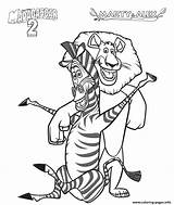 Madagascar Coloring Pages Marty Kids Printable Movie Print Alex Character Escape Africa Color Famous sketch template