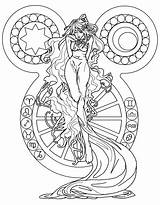 Nouveau Oracle Coloring Deviantart Pages Mucha Book Mandala Color Drawings Choose Board Pattern Fantasy Books Posters sketch template