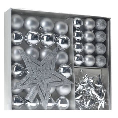 action kerstballen complete set  stuks slinger piek zilver huismerk kabelshopnl