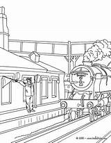 Coloring Train Station Departure Whistling Agent Old Pages Color Print Hellokids Designlooter Railway 73kb 470px sketch template