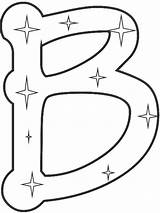 Letter Coloring Pages Star Letters Color Starry Preschool sketch template