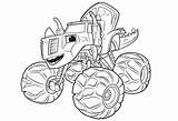 Monster Blaze Coloring Pages Zeg Truck Machines sketch template