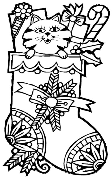 cute   christmas stocking coloring pages