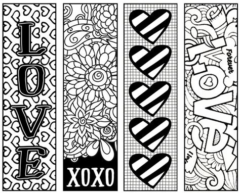 valentines printable bookmarks  color    mopping  floor