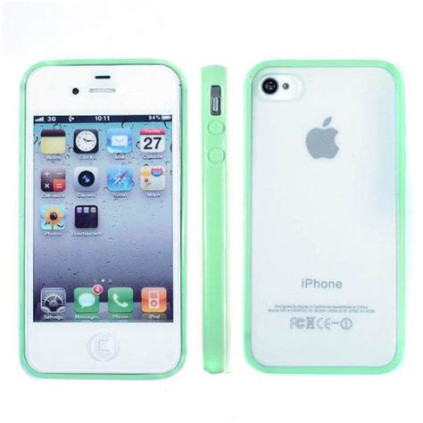 bolcom apple iphone  hoesje bumper case met achterkant mint groengreen