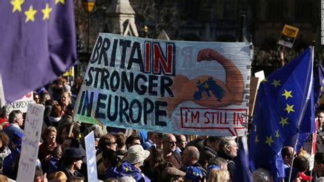 anti brexit protesters hit london streets cnn