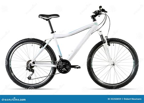 white mountain bike  white background royalty  stock images image