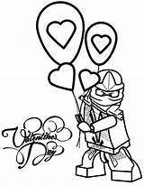 Coloring Pages Ninjago Valentines Lego Printable Lloyd Valentine Ninja Cards Kids Balloons Zx Holding Clipart Sheets Visit Library Clipartmag Popular sketch template