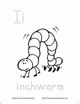 Inchworm Letter Coloring Pages Printable Letters Preschool Activities Crafts Ii Itchy Book Template Alphabet Worksheets Learning Sheets Printables Phonics Worm sketch template