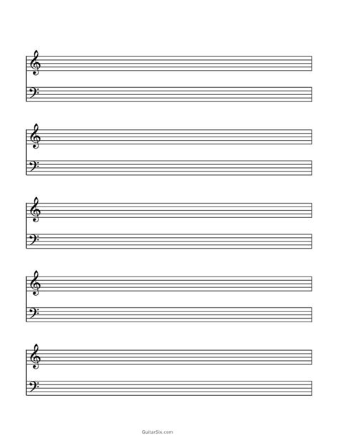 blank sheet   piano  printable