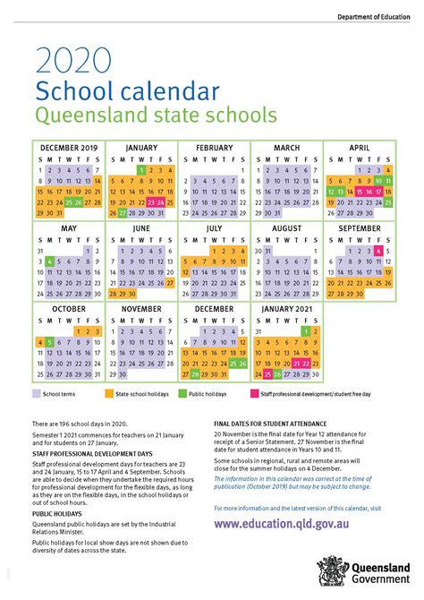 pick  school calendar queensland state schools calendar