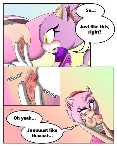 rule 34 amy rose anthro blaze the cat breasts color