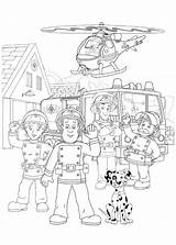 Fireman Coloring4free Coloringtop Peppa sketch template