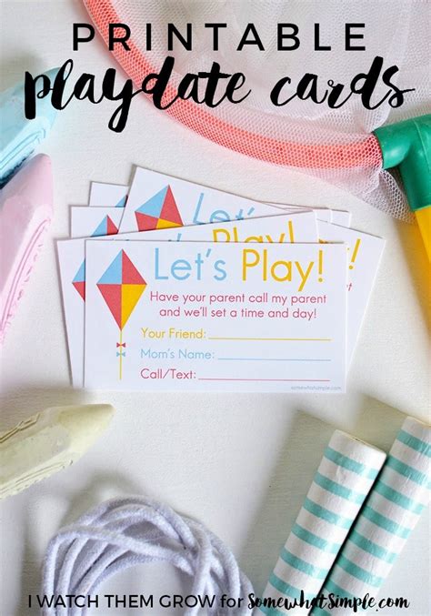 printable playdate invite cards playdate activities activities
