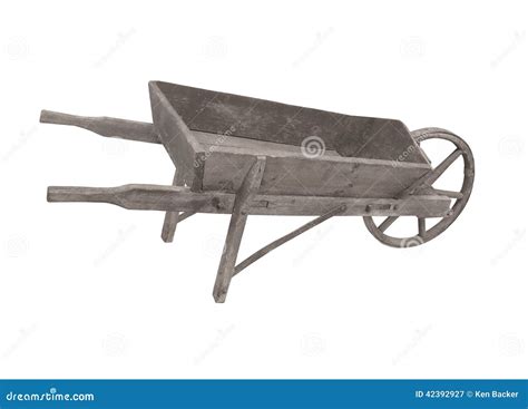 wooden wheelbarrow royalty free stock image 13565968