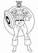 Captain Shield Coloring America Pages Printable Getcolorings sketch template