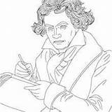 Beethoven Ludwig Composer Hellokids Bach Sebastian Professor sketch template