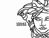 Versace Medusa Wallaper Vectorified sketch template