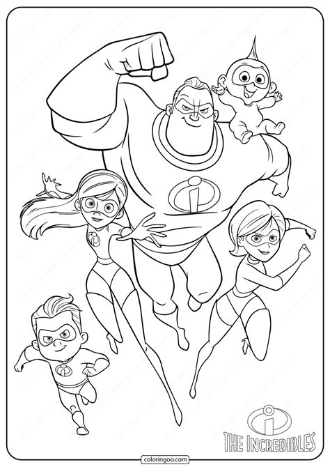 incredibles coloring page printable  incredibles coloring pages