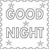 Goodnight Colouring Freecoloring sketch template