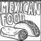 Mexican Food Coloring Pages Getcolorings sketch template