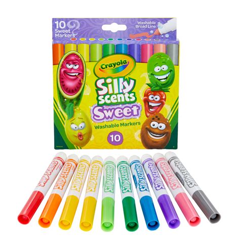 crayola silly scents sweet washable art markers broad  child