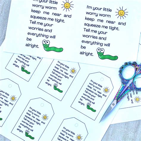 worry worm poem printable