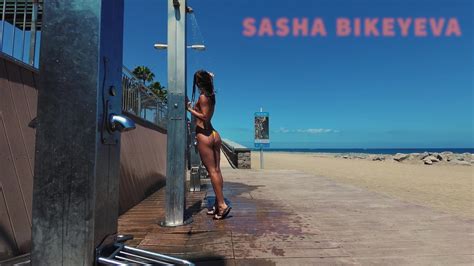 travel nude public beach shower sasha bikeyeva