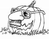 Pumpkin Halloween Coloring Pages Face Disney sketch template