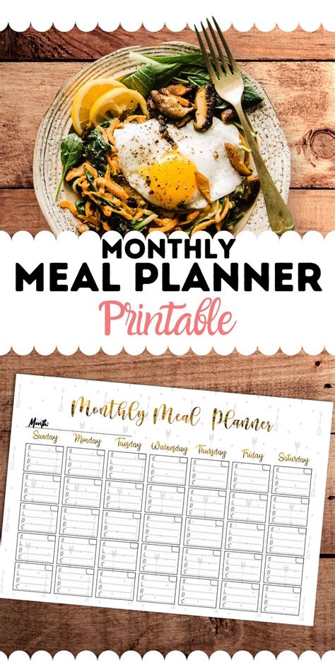 monthly meal planner etsy healthy eating planner meal planner