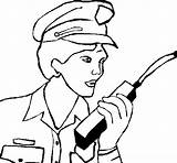 Police Walkie Talkie Coloring Officer Coloringcrew Pages Colored Clipart Jobs Websites Presentations Reports Powerpoint Projects Use These sketch template