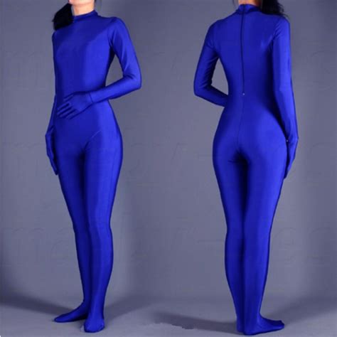 swh004 blue spandex zentai full body skin tight jumpsuit zentai suit