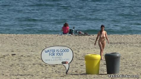 Naked Euro Babe Disgraced On The Beach Eporner