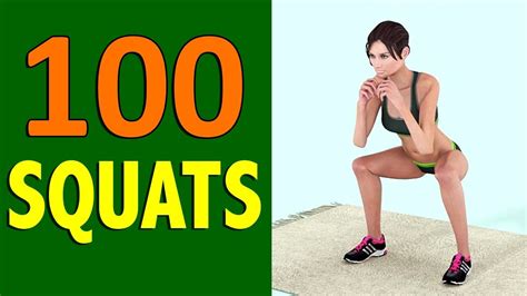 100 Squats Challenge [round Butt Burn Fat Toned Legs] How Many