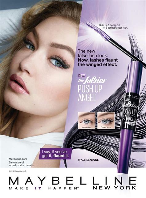 gigi hadid maybelline  york cosmetics  advertisement maybelline makeup ads beauty
