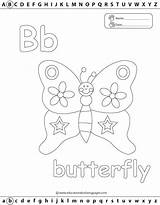 Coloring Pages Alphabet Butterfly Tara Preschool Fun Letter Abc Kids Template Search Children sketch template