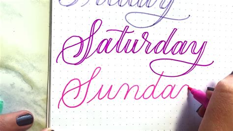 faux calligraphy tutorial days   week youtube
