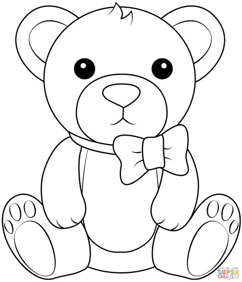 teddy bear coloring page  printable coloring pages
