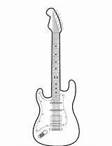 Guitar Coloring Pages Electric Bass Acoustic Printable Color Getcolorings Sheet Getdrawings Template sketch template