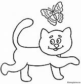 Colorat Kittens Pisici Dibujar Poezen Animale Planse Imagini Katten Gatti Facil Pisica Gatto P81 Dieren Katze Desene Colorare Mariposa Copii sketch template