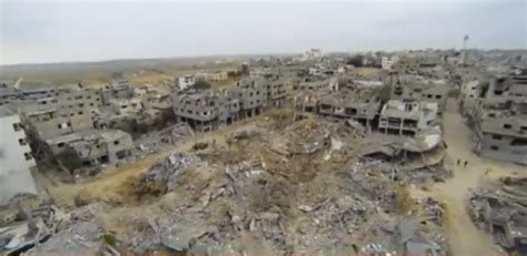 drone footage reveals    remains  gaza saloncom