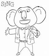 Sing Pages Coloring Buster Moon Kids sketch template