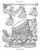 Coloring Pages Coffee Tea Adult Color Shop Book Recipes Colouring Books Adults Printable Time Cute Getcolorings Amazonsmile Amazon sketch template