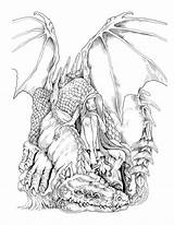 Drachen Bestien Malvorlagen Colouring Entspannende Fairies Drawings Relaxing Feen Beasts Demon Books Drus Smaug Relieving Hobbit sketch template