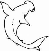 Shark Coloring Pages Hammerhead Printable Template Color Outline Stencil Kids Colouring Templates Cut Pattern Print Clipart Sheets Animals Tooth Cliparts sketch template