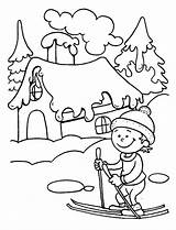 Coloring Skiing Ski Winter Pages Season Kid Play Little Learning Kids Young Getdrawings Color Printable Getcolorings Template sketch template