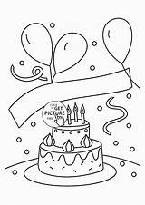 Coloring Birthday Pages Cake Toodles Balloons Mickey Balloon Mouse Kids Clubhouse Happy Clip Card Colouring Printable Color Holiday Cakes Wuppsy sketch template