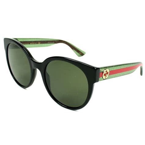 Gucci Gucci Round Black Ladies Sunglasses Gg0035s 002