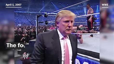 happened  trumps real wwe wrestling match youtube